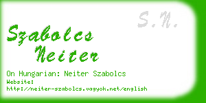 szabolcs neiter business card